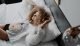 A girl sleeping happily